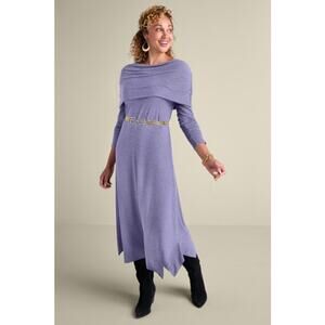 Soft Surroundings B’Call Knit Purple Haze Midi Dress‎ Women's Large Petite NEW